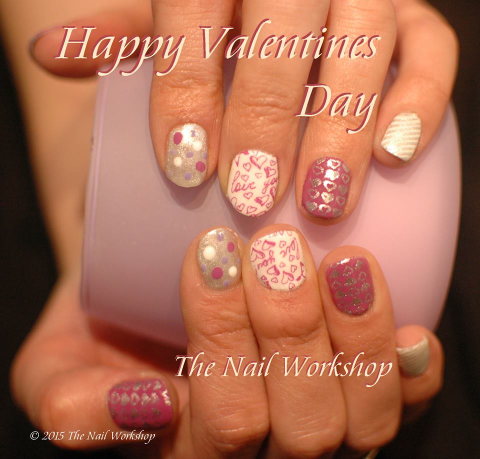 Gel Polish valentines manicure